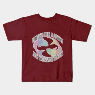 Pisces T-shirt3 with a white and indulgent heart Kids T-Shirt